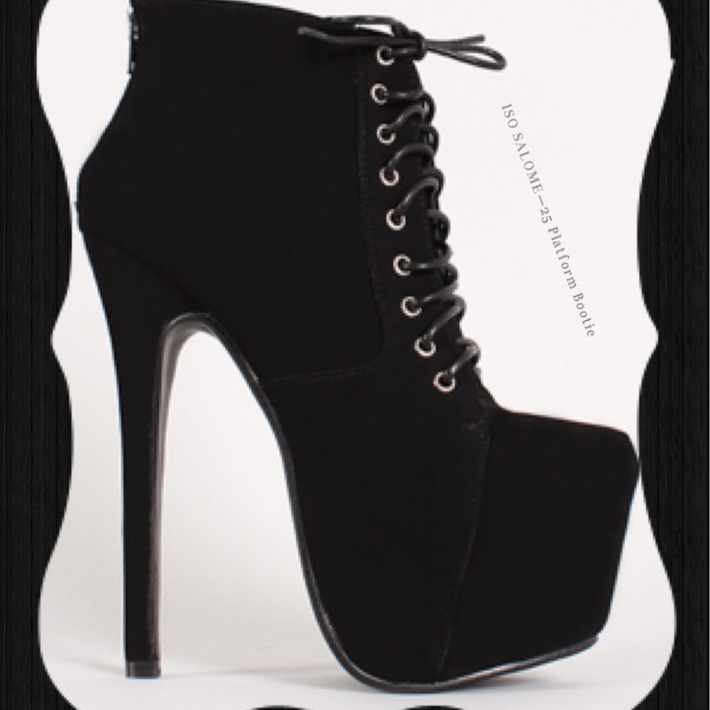 ISO🥀Salome-25 Platform LaceUp Bootie
